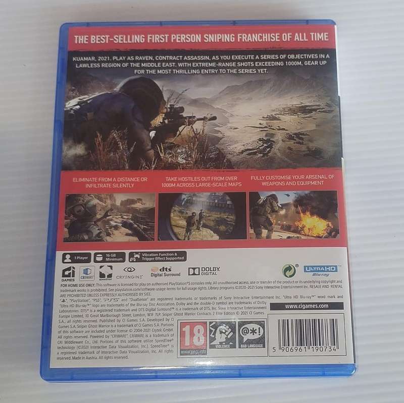 PS5 GAME(Sniper Ghost Warrior Contracts 2 ELITE EDITION)