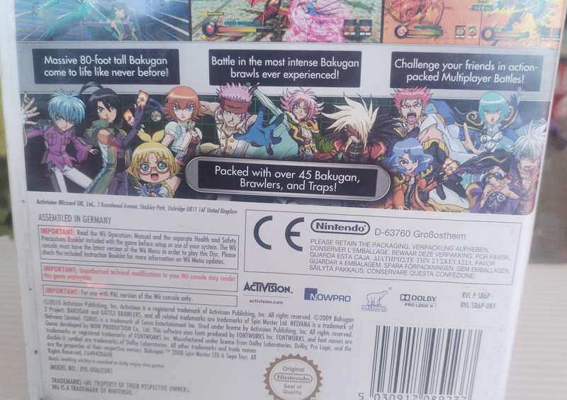 WII GAME- Bakugan: Defenders of the Core (Nintendo Wii)  PAL Version