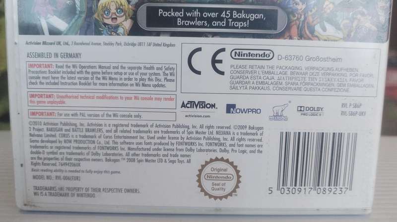WII GAME- Bakugan: Defenders of the Core (Nintendo Wii)  PAL Version