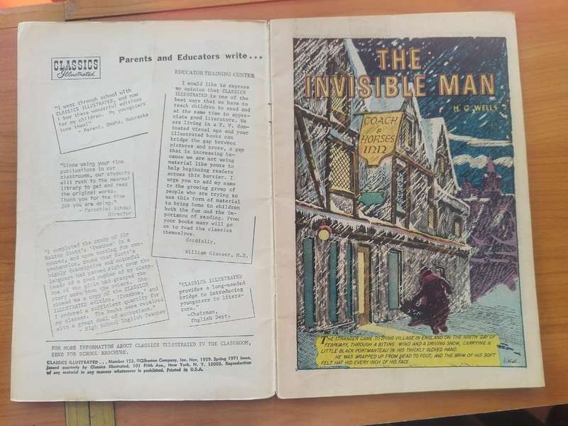 CLASSICS ILLUSTRATED: THE INVISIBLE MAN by H.G WELLS