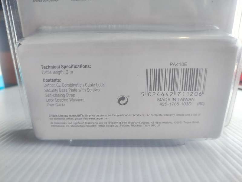 Targus DEFCON CL Combination Cable Lock