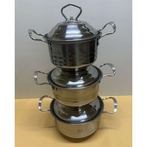 STAINLESS STEEL SOUP POT SET