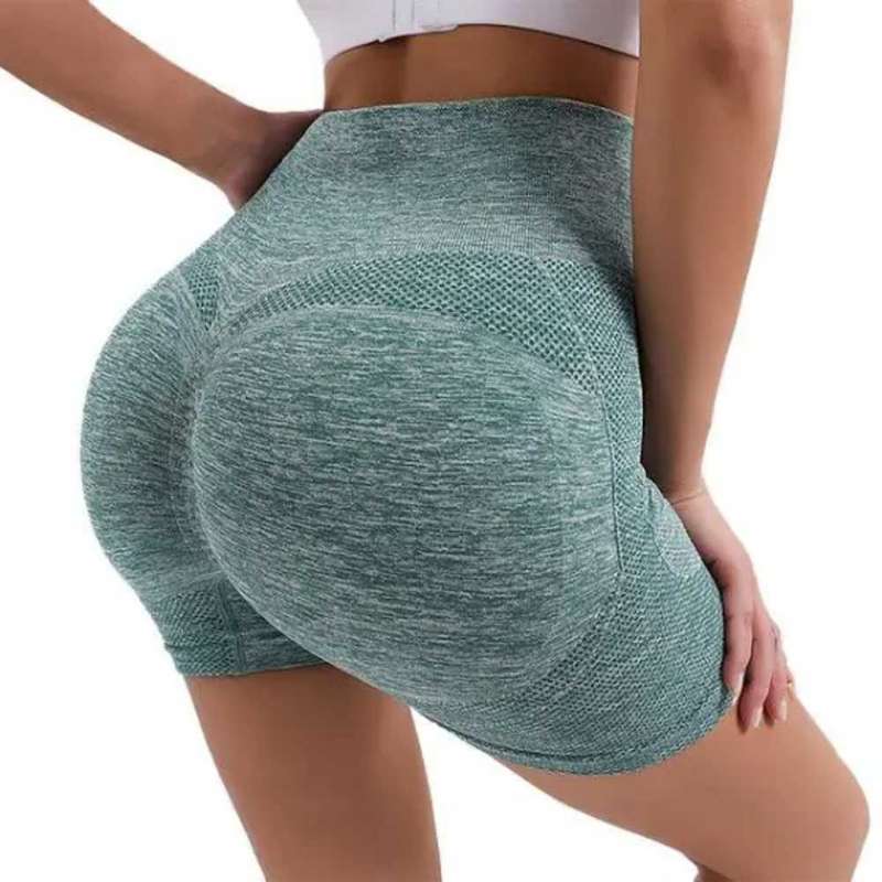 Gym Shorts for Women, High Waisted, Butt Lifting Yoga Pants - Brown