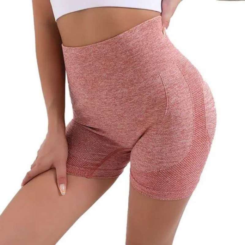 Gym Shorts for Women, High Waisted, Butt Lifting Yoga Pants - Brown