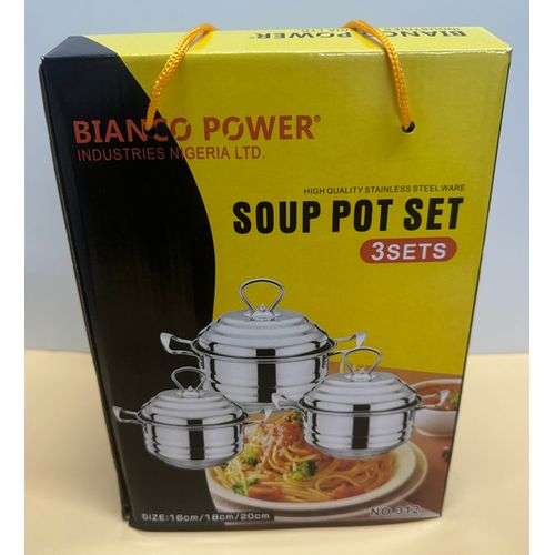 STAINLESS STEEL SOUP POT SET