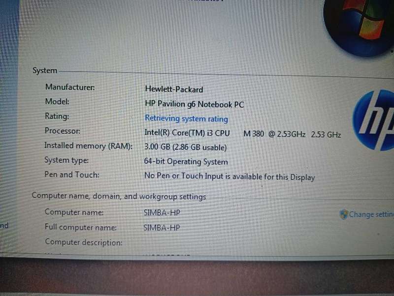 HP Pavilion Laptop g6 i3 + 3 BONUS ITEMS