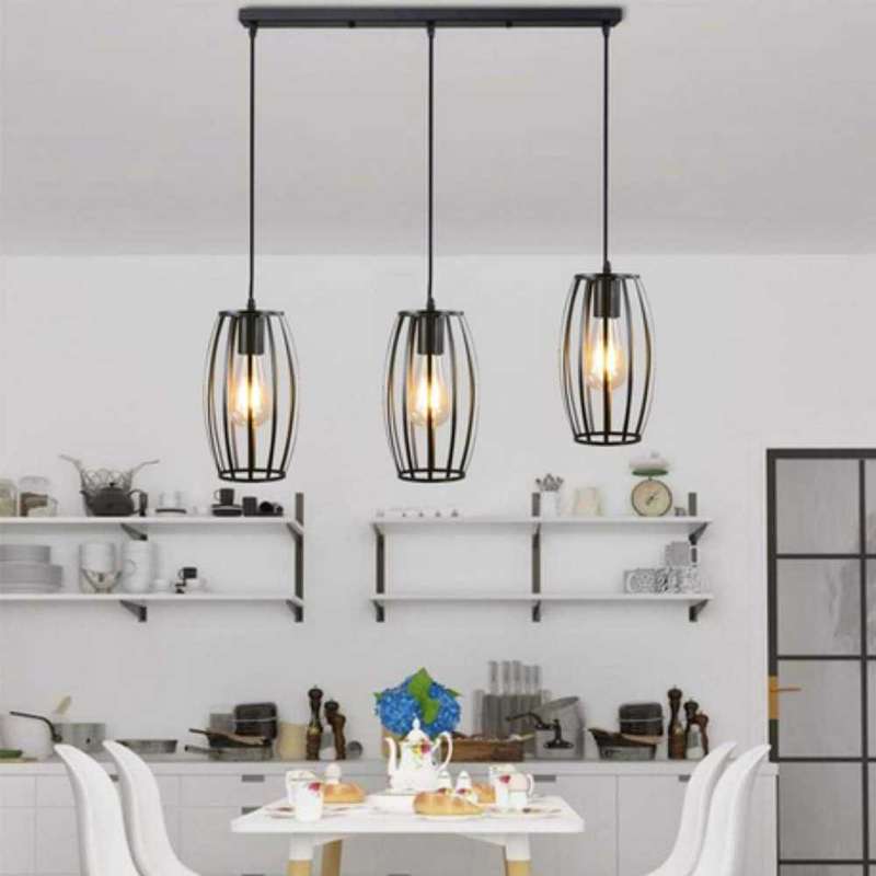 Metal Pendant with Cylindrical Pattern Lights