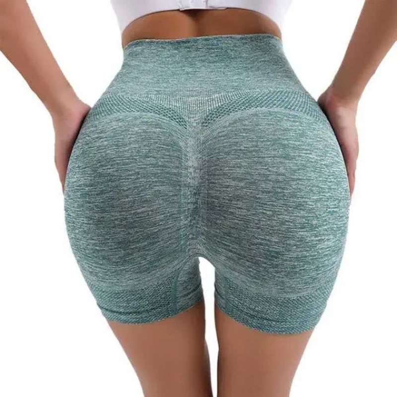 Gym Shorts for Women, High Waisted, Butt Lifting Yoga Pants - Brown