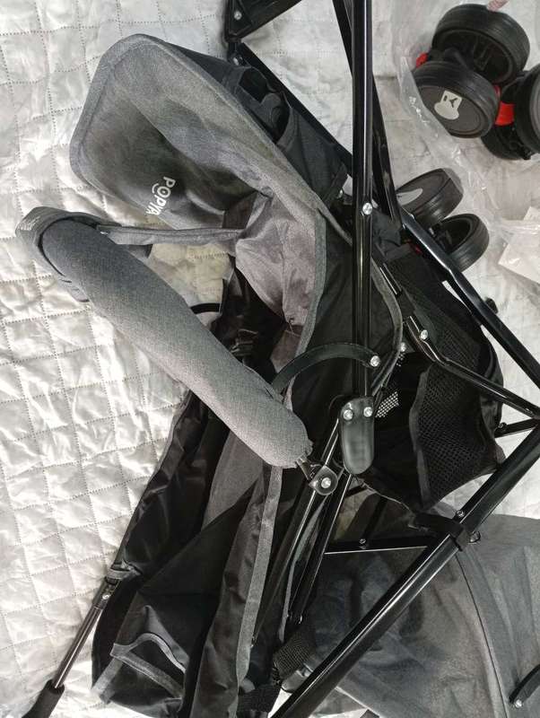 Popypapa 3 in 1 Baby Stroller Grey & Black