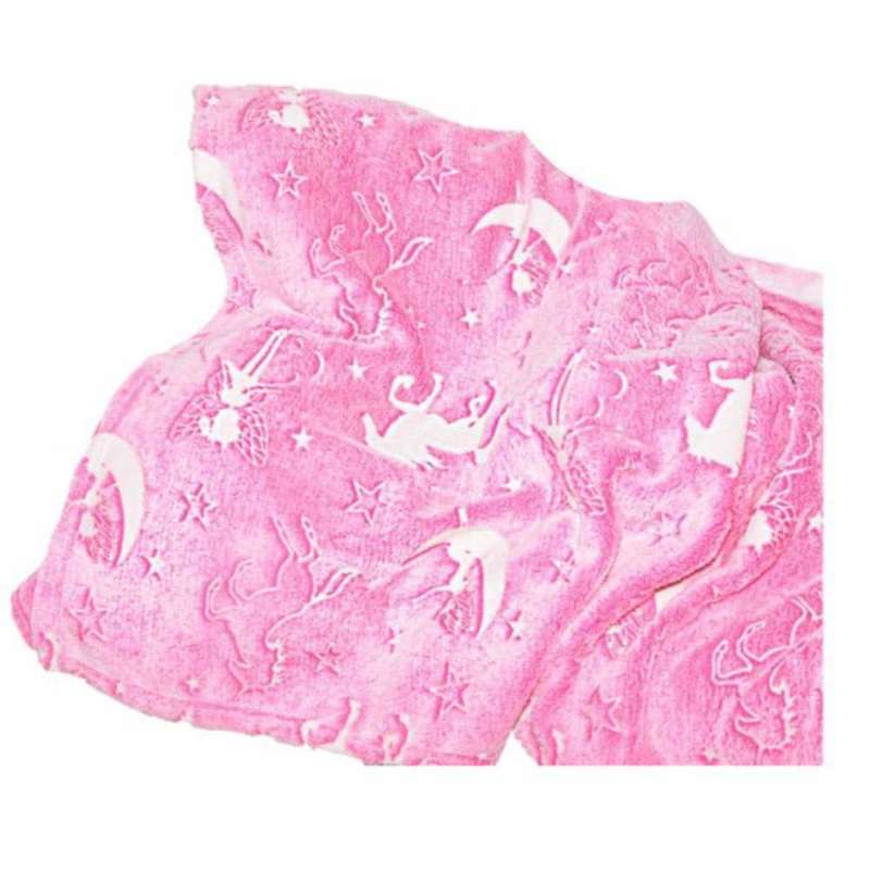 Glow in the dark blanket options pink unicorn for sale