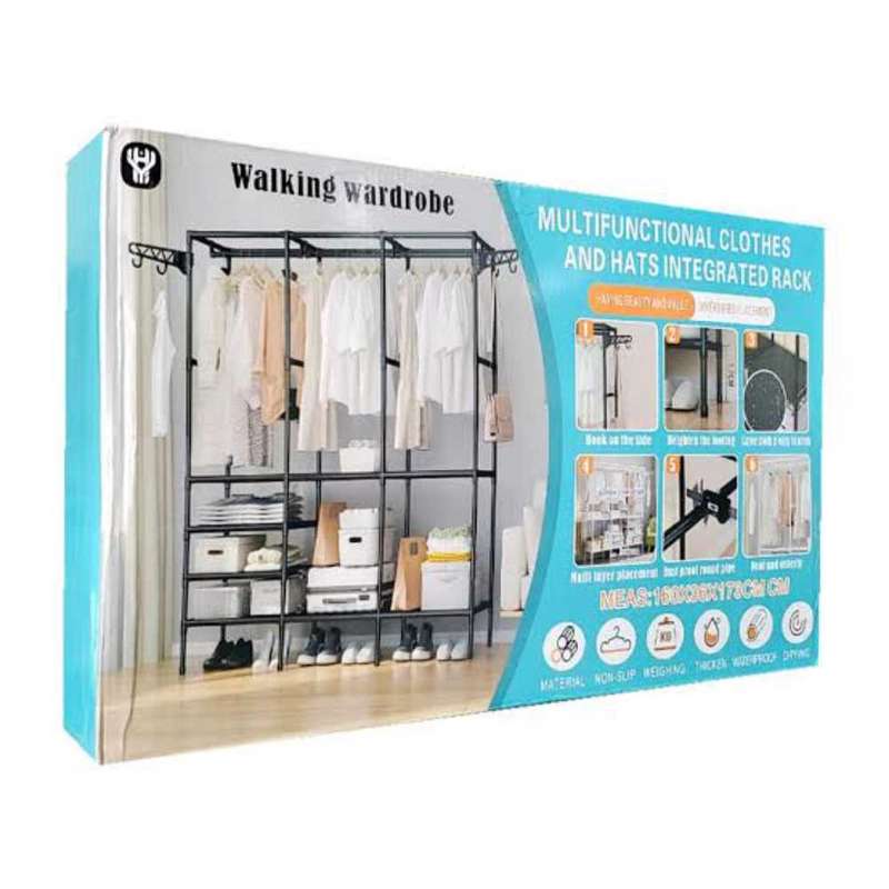 Multifunctional Clothes And Hats Integrated Rack - Walking wardrobe