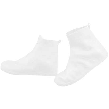 Pair Stretchable Silicone Waterproof Shoe Covers -White  Durable/Long-Lasting Material