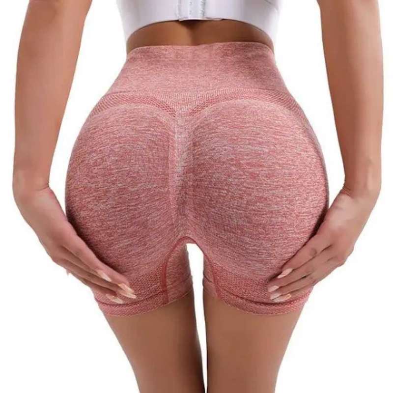 Gym Shorts for Women, High Waisted, Butt Lifting Yoga Pants - Brown