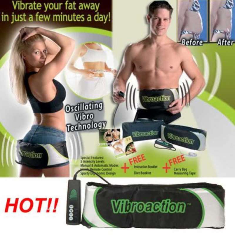 Vibroaction slimming and massage belt