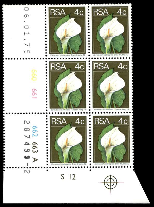 RSA 1975/01/06 2nd Definitive issue 4c Control Blocks Pane A