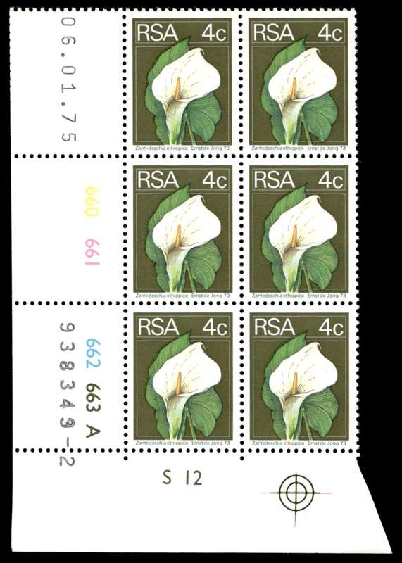 RSA 1975/01/06 2nd Definitive issue 4c Control Blocks Pane A