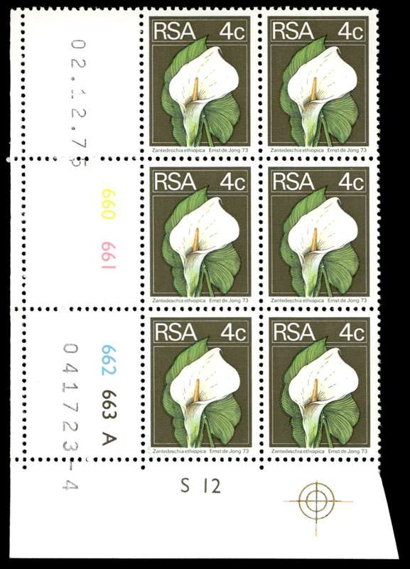 RSA 1975/12/02 2nd Definitive issue 4c Control Blocks Pane A