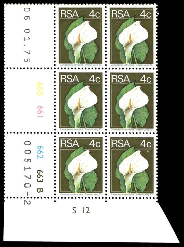 RSA 1975/01/06 2nd Definitive issue 4c Control Blocks Pane B