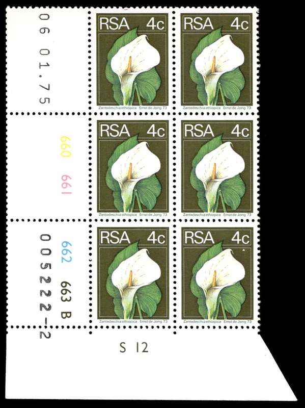 RSA 1975/01/06 2nd Definitive issue 4c Control Blocks Pane B