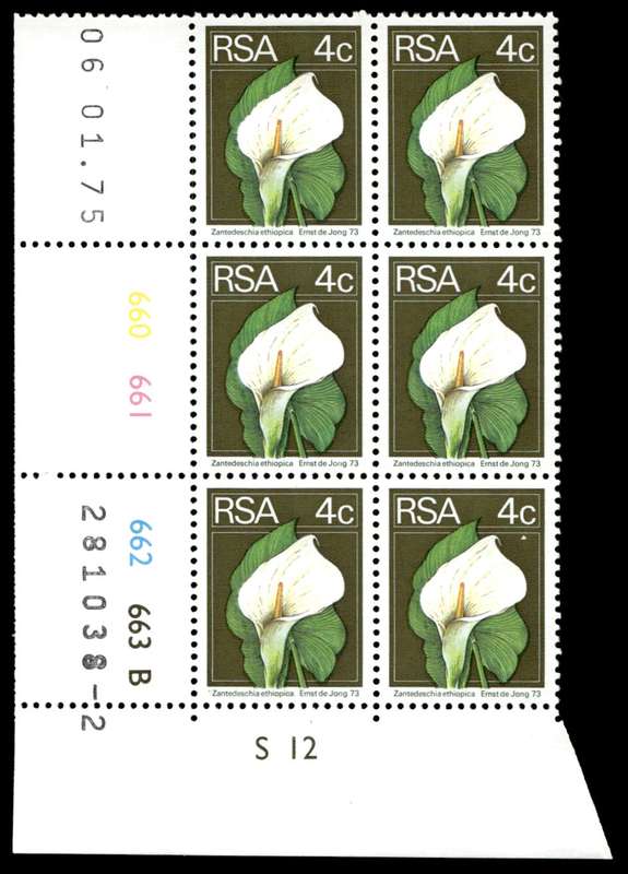 RSA 1975/01/06 2nd Definitive issue 4c Control Blocks Pane B