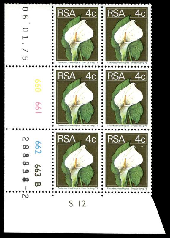 RSA 1975/01/06 2nd Definitive issue 4c Control Blocks Pane B