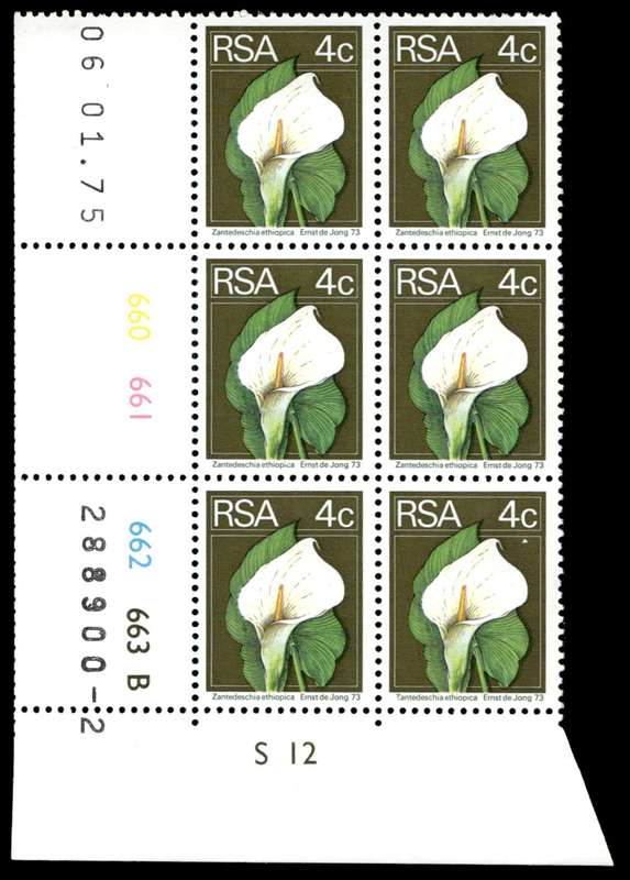 RSA 1975/01/06 2nd Definitive issue 4c Control Blocks Pane B