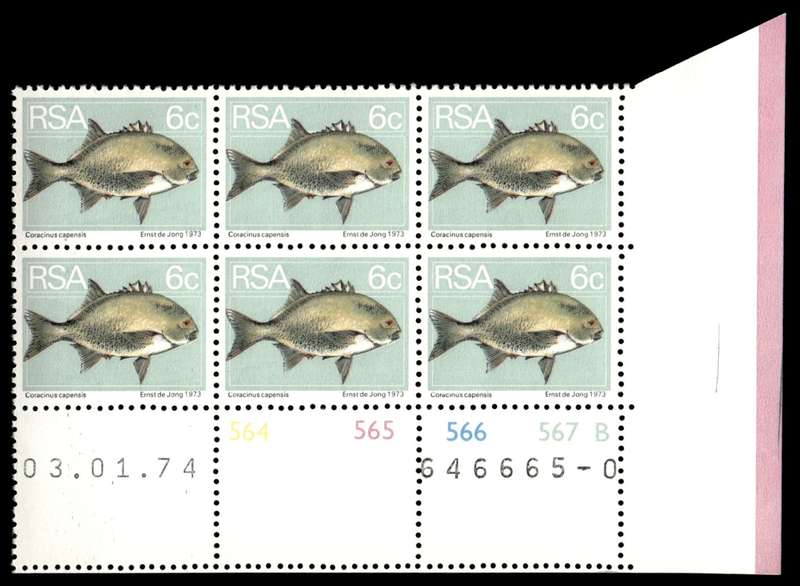 RSA 1974/01/03 2nd Definitive issue 6c Control Blocks Pane B