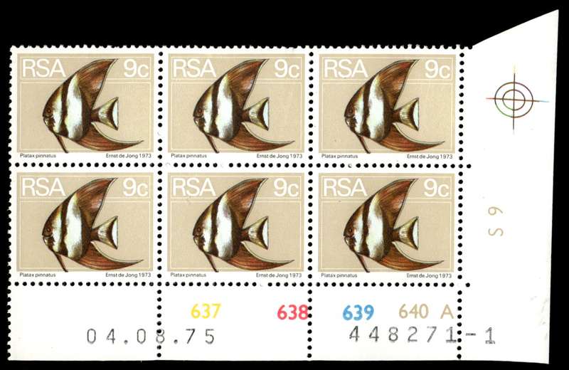 RSA 1975/08/04 2nd Definitive issue 9c Control Blocks Pane A