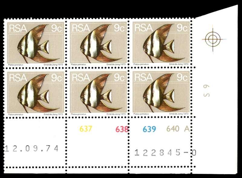 RSA 1974/09/12 2nd Definitive issue 9c Control Blocks Pane A