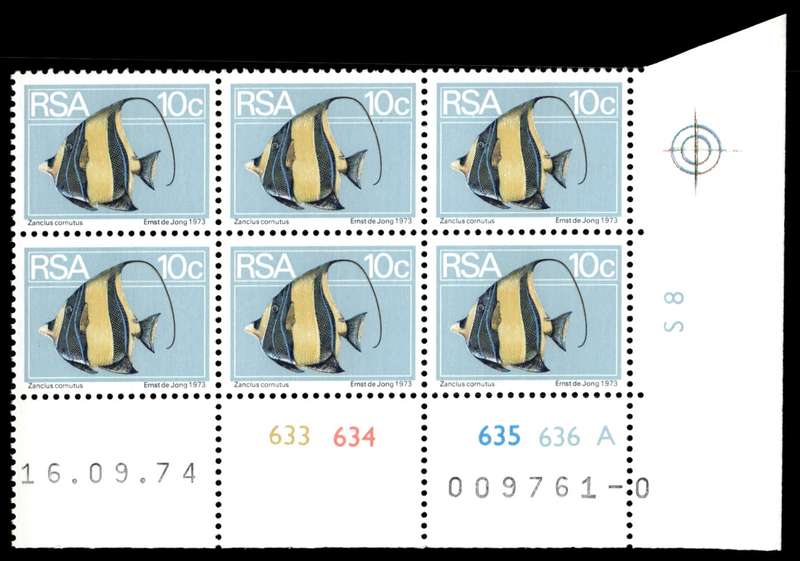RSA 1974/09/16 2nd Definitive issue 10c Control Blocks Pane A