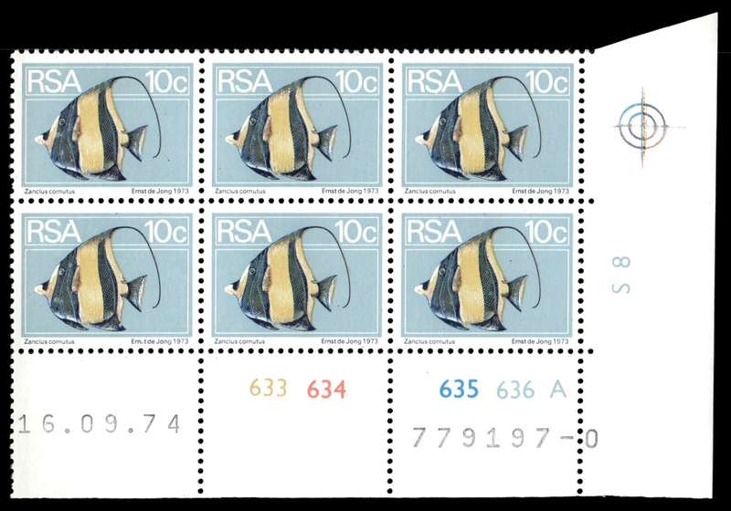 RSA 1974/09/16 2nd Definitive issue 10c Control Blocks Pane A