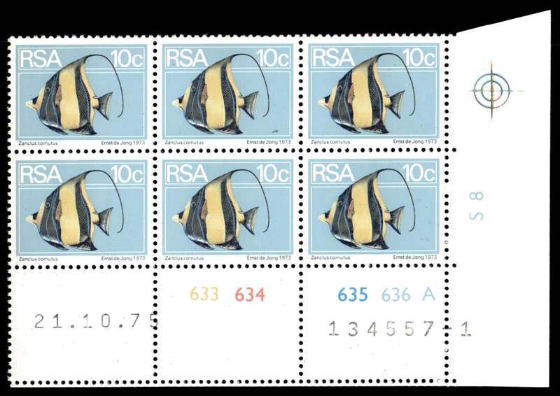 RSA 1975/10/21 2nd Definitive issue 10c Control Blocks Pane A