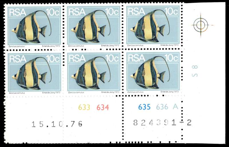RSA 1976/10/15 2nd Definitive issue 10c Control Blocks Pane A