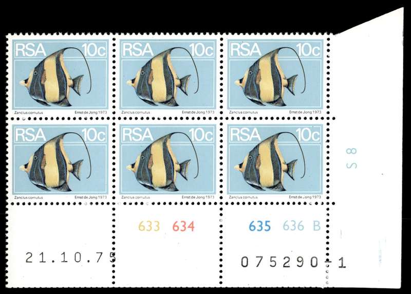 RSA 1975/10/21 2nd Definitive issue 10c Control Blocks Pane B
