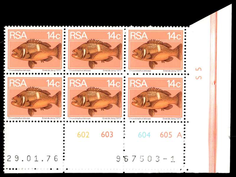 RSA 1976/01/29 2nd Definitive issue 14c Control Blocks Pane A