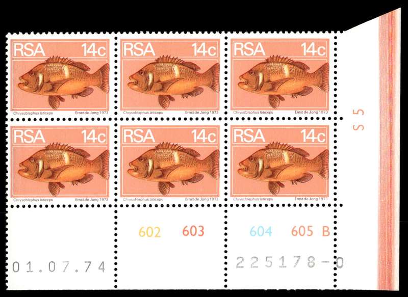 RSA 1974/07/01 2nd Definitive issue 14c Control Blocks Pane B