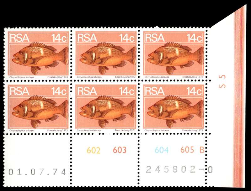 RSA 1974/07/01 2nd Definitive issue 14c Control Blocks Pane B