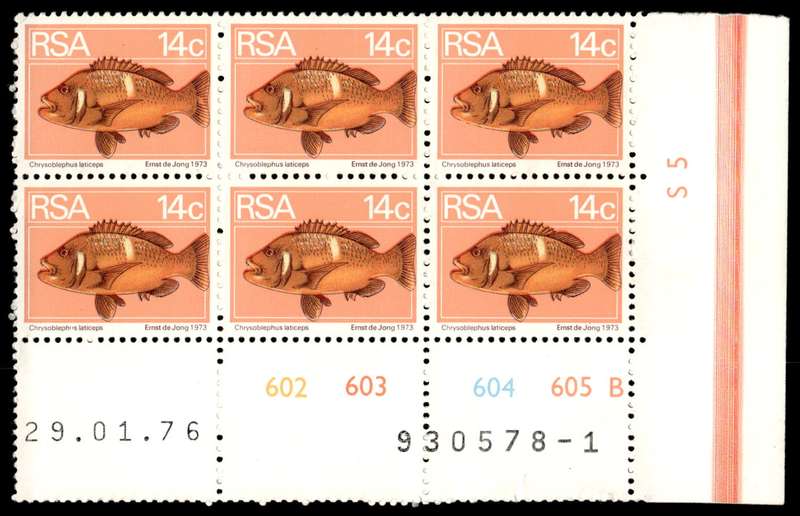 RSA 1976/01/29 2nd Definitive issue 14c Control Blocks Pane B