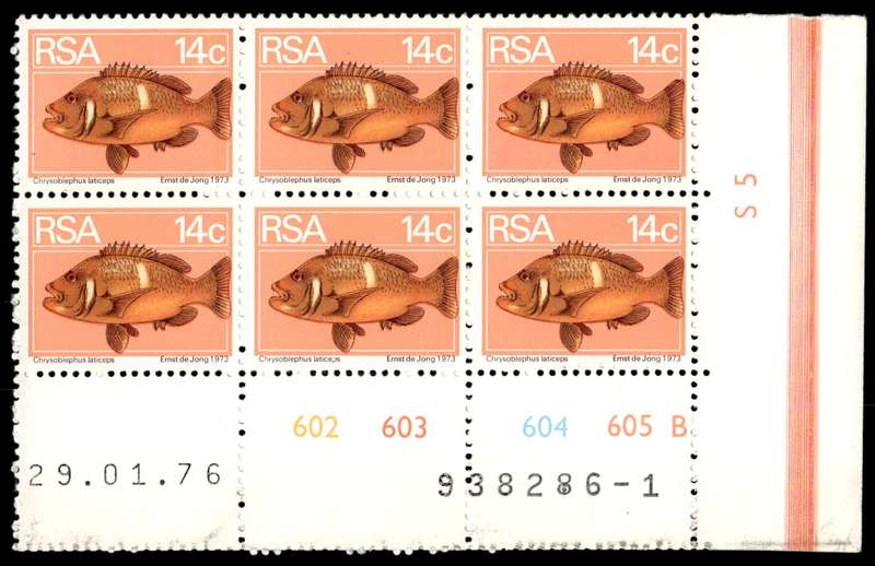 RSA 1976/01/29 2nd Definitive issue 14c Control Blocks Pane B