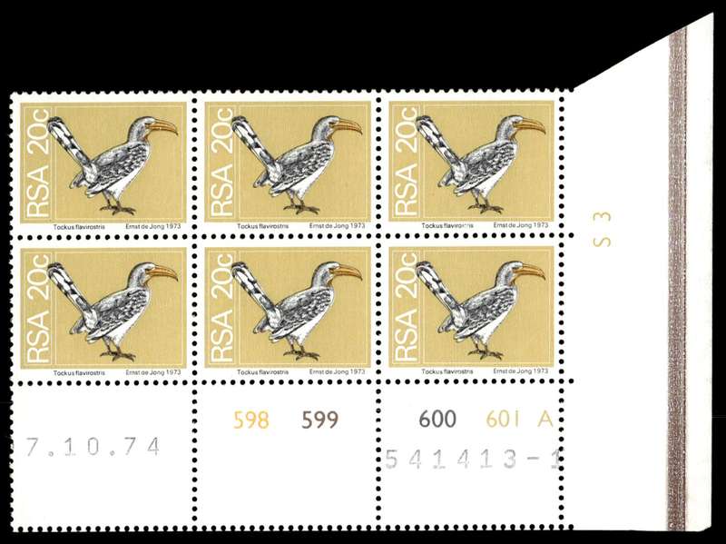 RSA 1974/10/07 2nd Definitive issue 20c Control Blocks Pane A