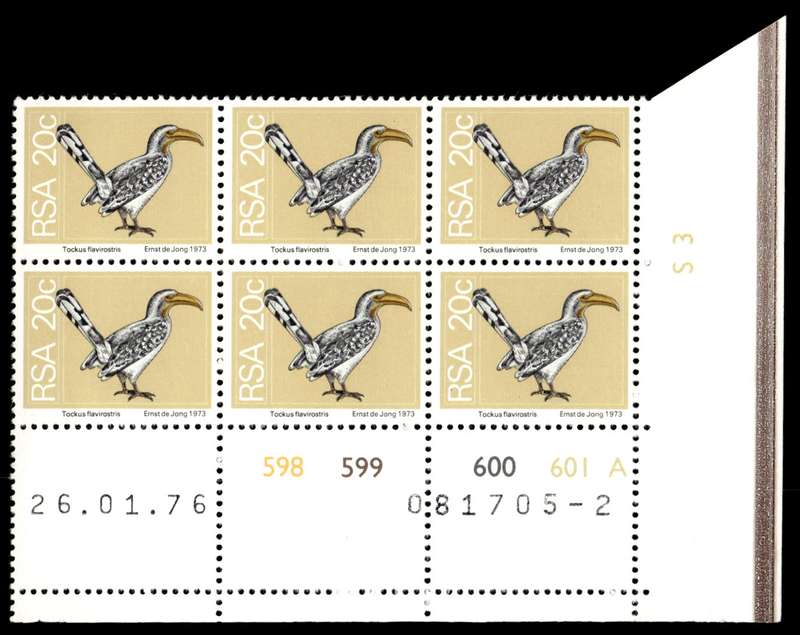RSA 1976/01/26 2nd Definitive issue 20c Control Blocks Pane A