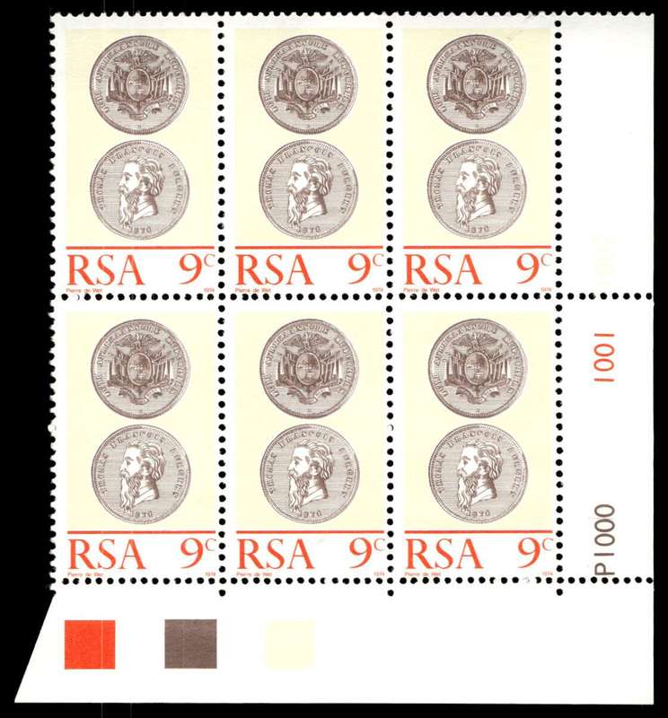 RSA 1974/04/06 5th Numismatic convention and centenary of Burgerspond Control Blocks