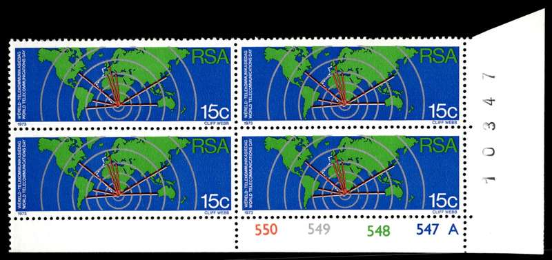 RSA 1973/10/01 World Telecommunications Day Control Blocks Pane A