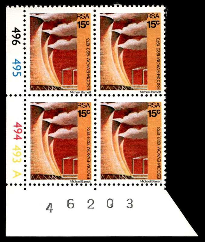 RSA 1973/02/01 50th Anniversary of ESCOM 15c Control Blocks Pane A