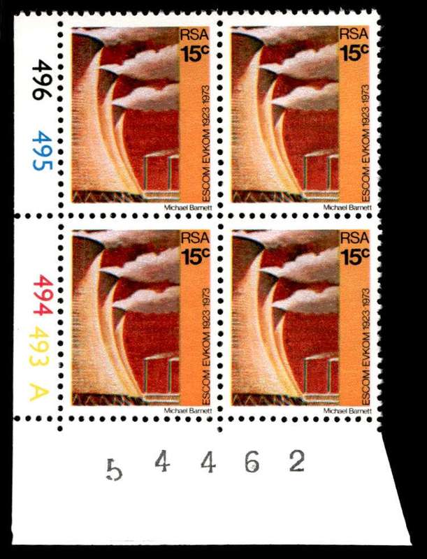 RSA 1973/02/01 50th Anniversary of ESCOM 15c Control Blocks Pane A