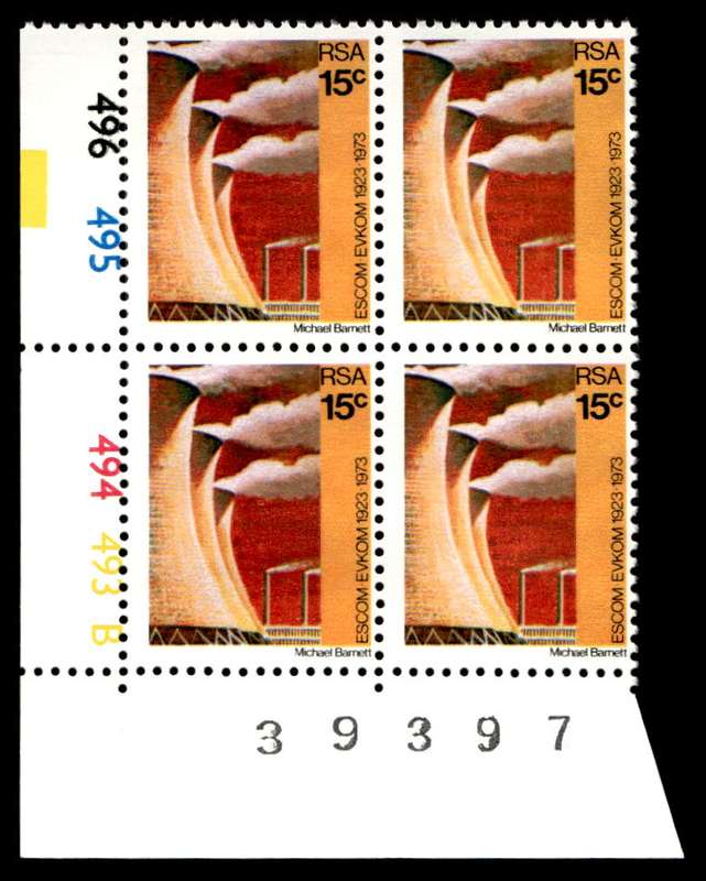 RSA 1973/02/01 50th Anniversary of ESCOM 15c Control Blocks Pane B