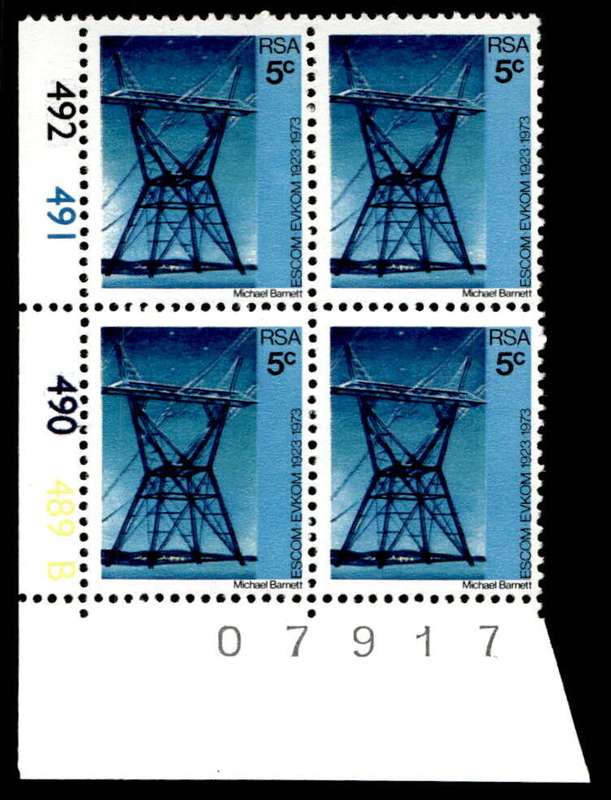 RSA 1973/02/01 50th Anniversary of ESCOM 5c Control Blocks Pane B