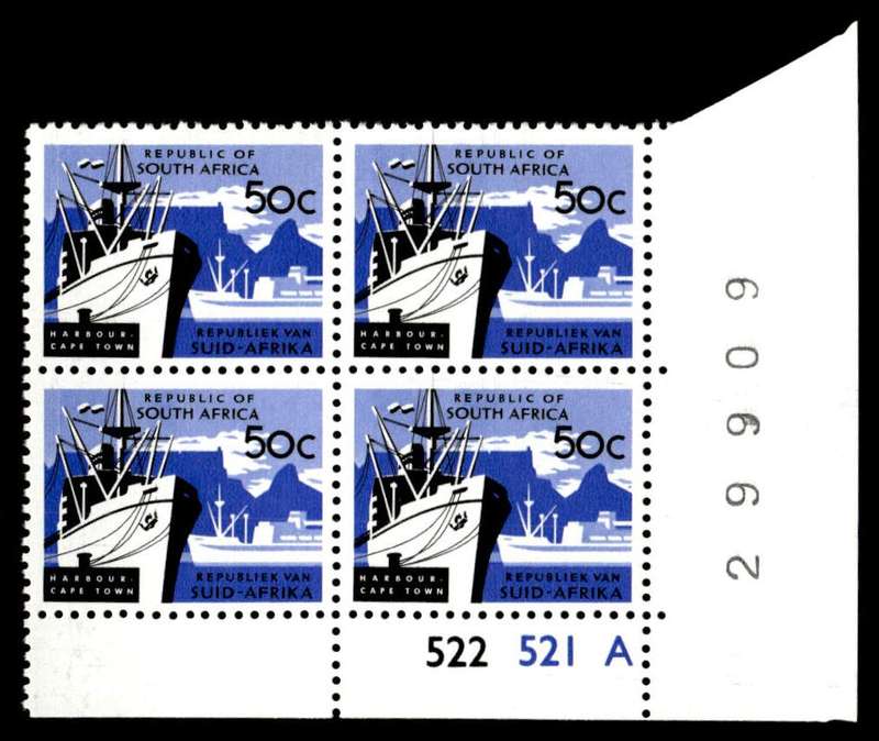 RSA 1973/07 Definitive Issue 50c Cyl. No 522 521A