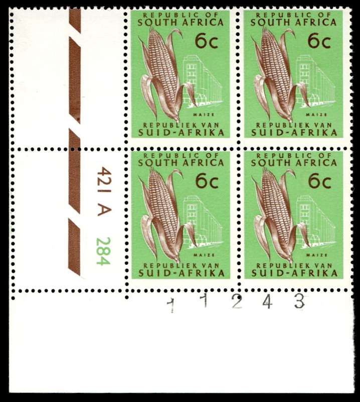 RSA 1971/04 Definitive Issue 6c Cyl. No 421 A284