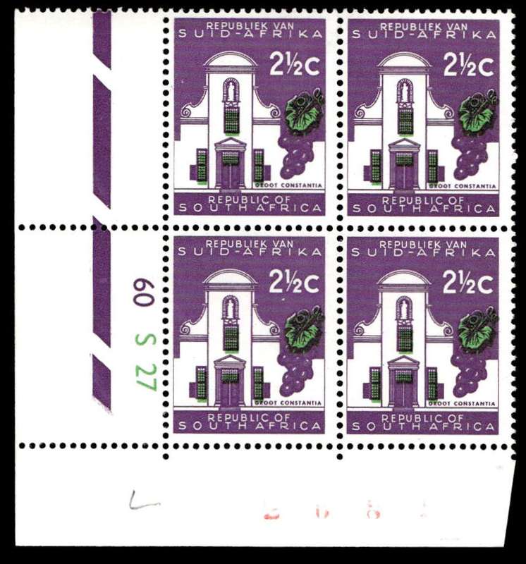 RSA 1966/04 Definitive Issue 2½c Cyl. No 60 S27 R.S.A. Wmk.